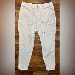 Judy Blue 14W White High Rise Utility Jogger Pants Women’s Plus Stretch